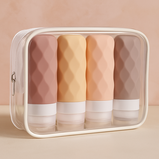 4 Pack TSA-Approved Silicone Bottles